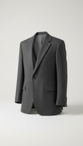 Charcoal Wool Tailored Blazer